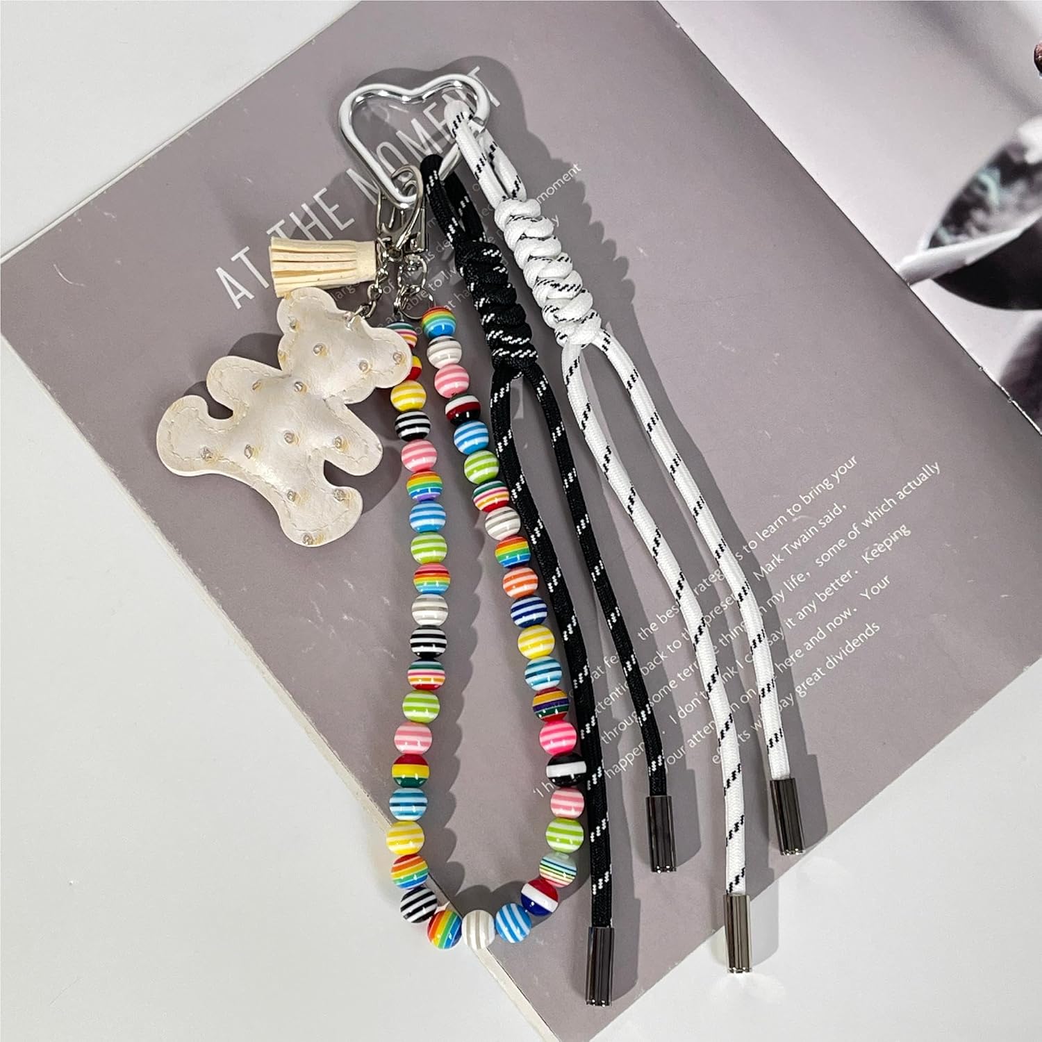 Hand-Woven Nylon Rope Key Chain, Bag Charm, Keychain for Women, Aesthetic Keychain, Bag Accessories Charms for Backpack, Handbag - Image 6