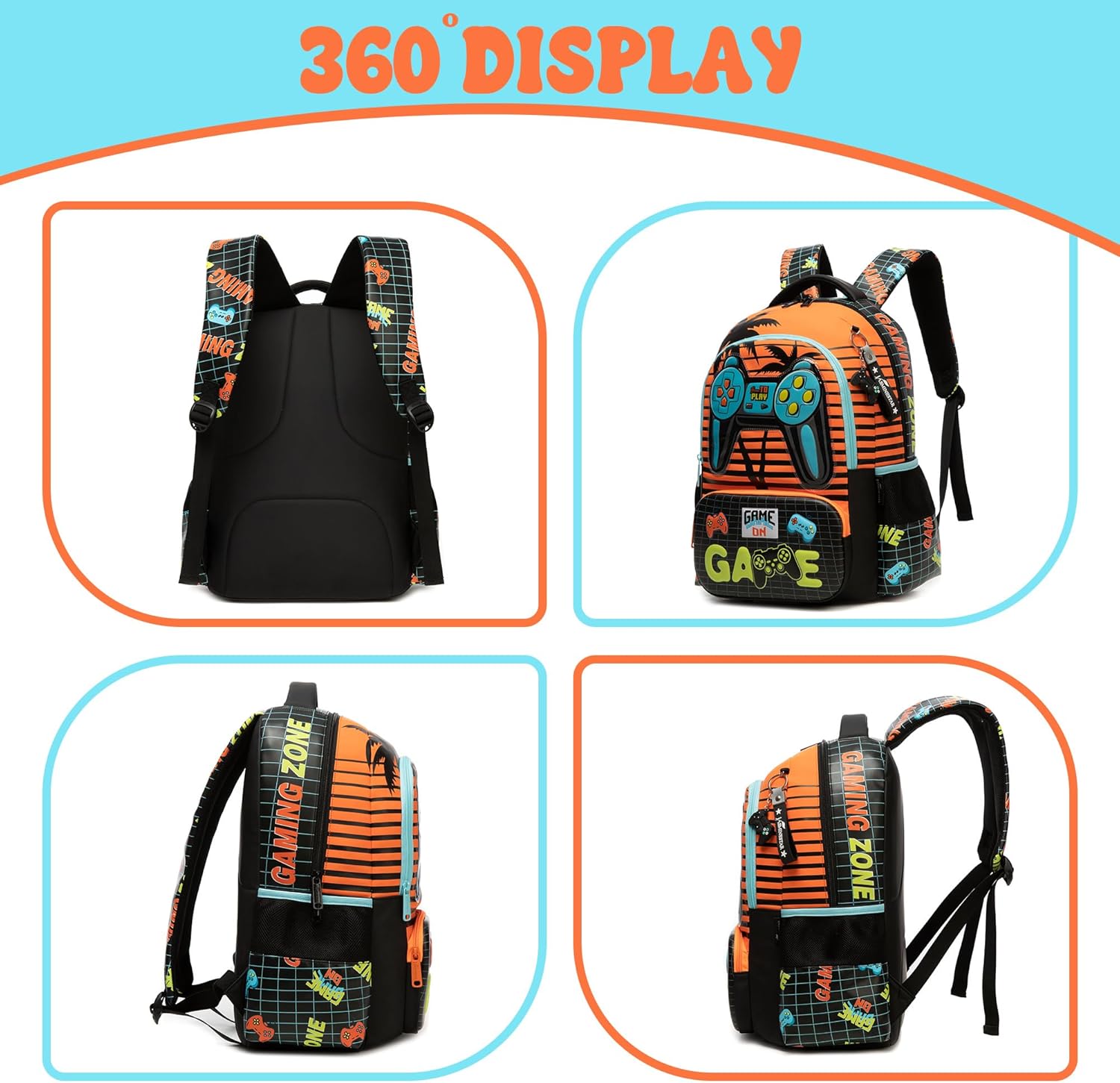 Meetbelify Kids School Backpacks for Girls Boys Backpack with Lunch Bag for Elmentary Students - Image 3