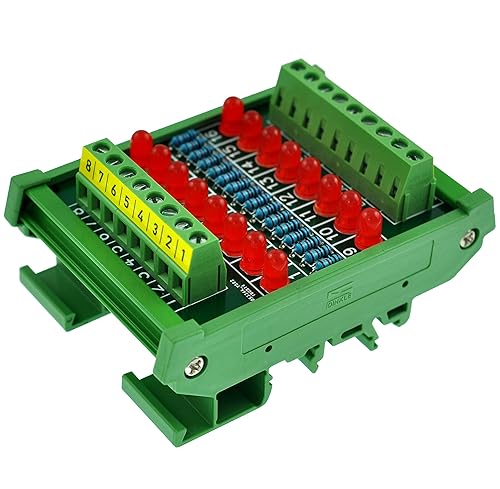 CZH-LABS Módulo de luz indicadora del soporte del carril del estruendo 16 LED, soporte 550VDC común positivonegativo