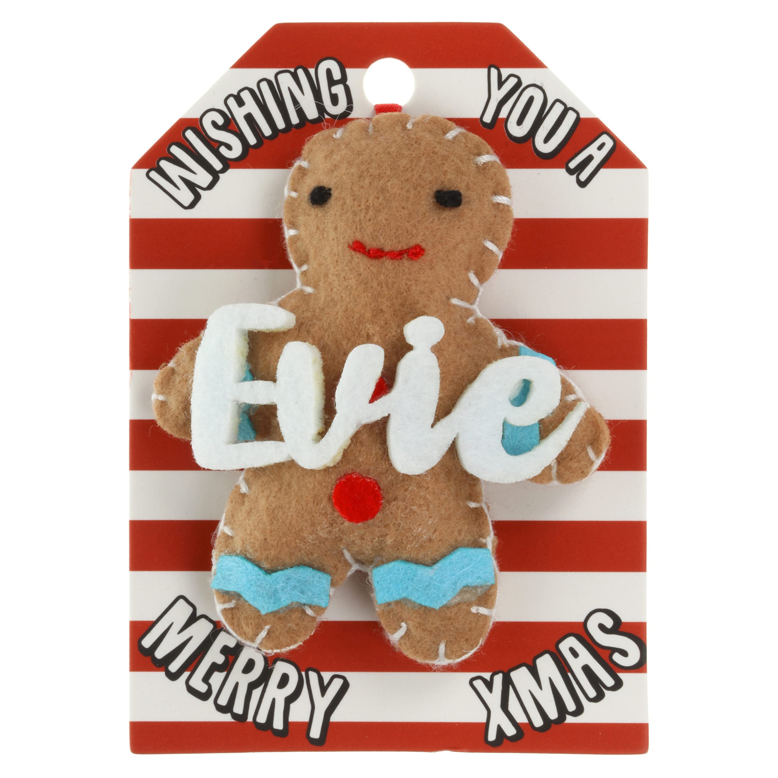 Evie Name Gingerbread Man Christmas Tree Bauble Decoration Hanging Gift