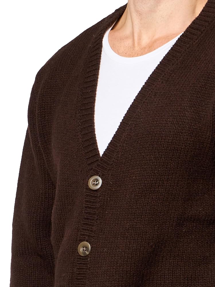 Pendleton Men's Shetland Wool Classic Cardigan, Espresso