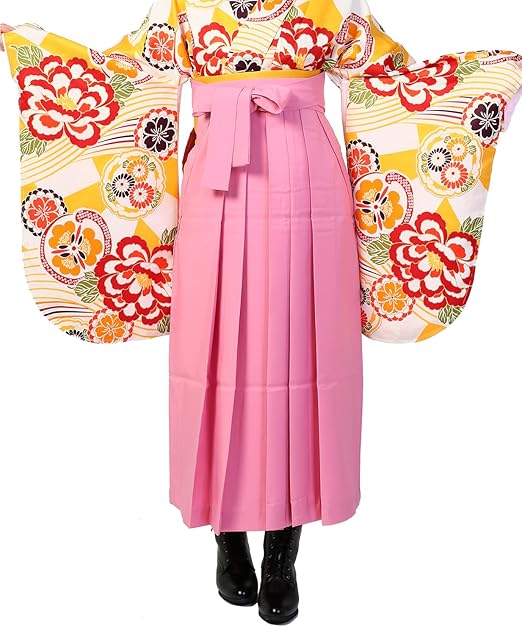 Amazon 袴 女性 卒業式 無地 単品 行灯袴 和華毛抜きのおまけ付き Ll ピンク 着物 通販
