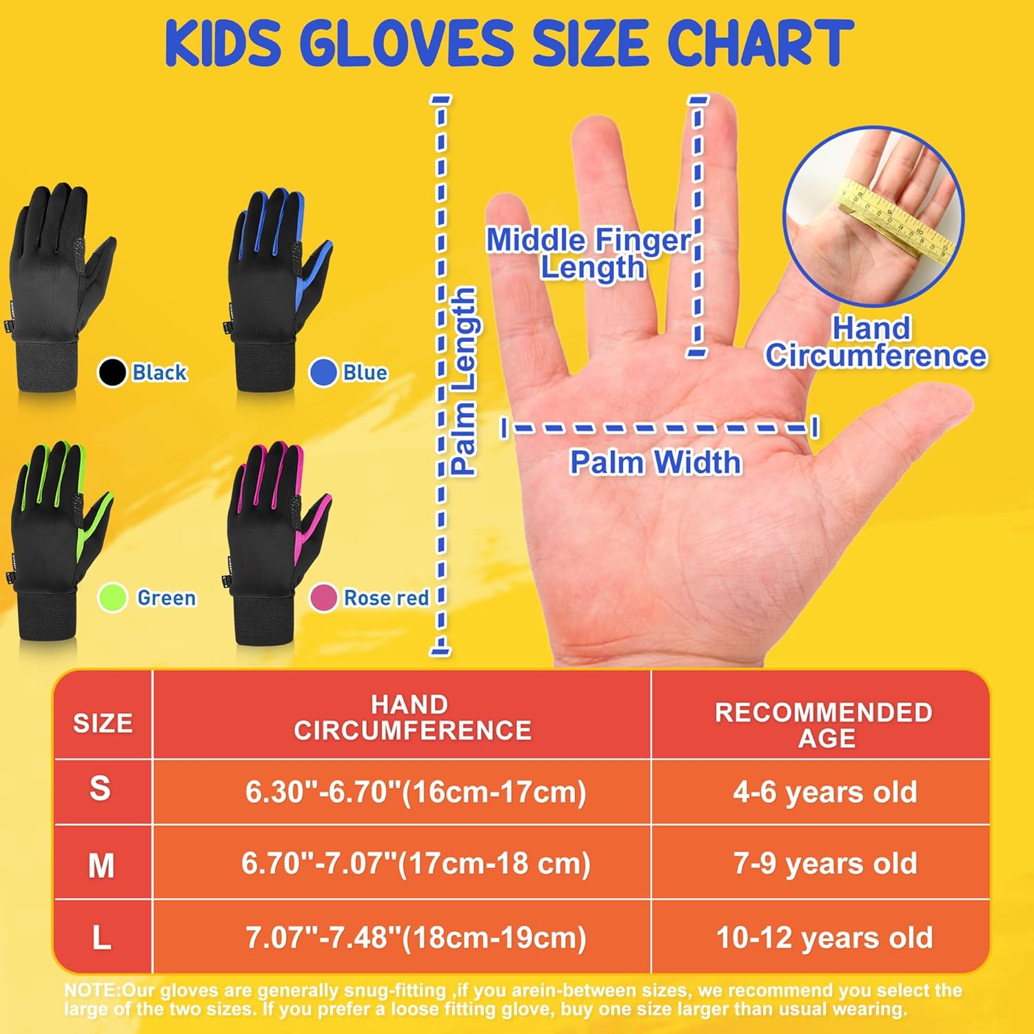 Sukeen Kids Winter Gloves, Soft Warm Touchscreen Anti-Slip Gloves for Kids Boys Girls Cycling Running Sports Outdoor - Image 5