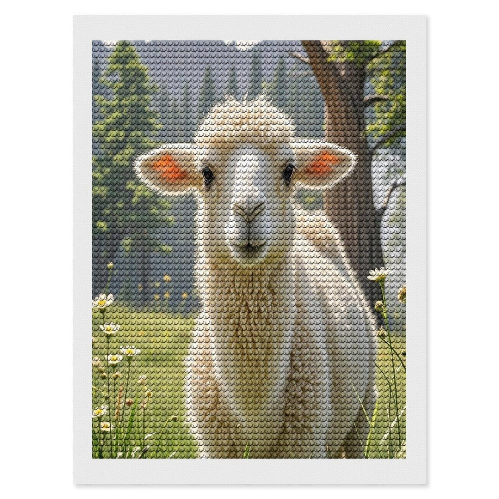 FekiLoot Llama Alpaca Diamond Painting Kits for Adults Full Round Drill Diamond Art Kits for Beginners 5D DIY Diamond Dots Paintings Diamonds Pictures Gem Art Home Wall Decor 12"x16"