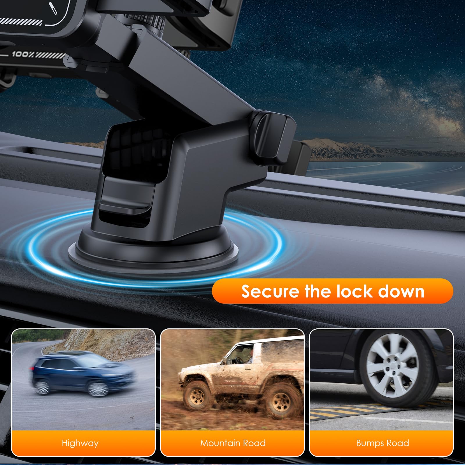 Qoosea 15W Support Telephone Voiture Induction, Qi Rapide Chargeur Induction Voiture sans Fil avec Ventouse Clip QC, Support Chargeur pour Samsung Galaxy Z Fold 7/6/5/4/3 S25/S24 iPhone 17 Série