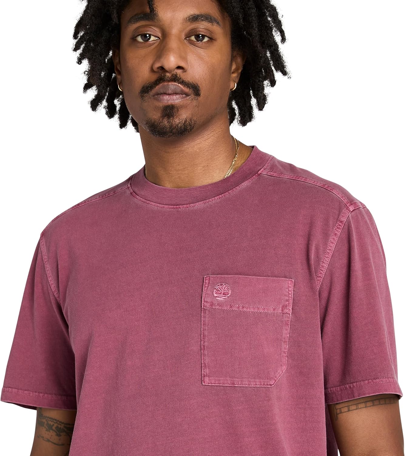 Timberland Mens Garment Dye Chest Pocket T-Shirt - Image 4