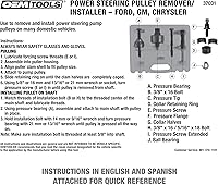 Vista 8 de OEMTOOLS Kit de extractor e instalador de polea de dirección asistida, remueve e instala poleas de bomba de dirección asistida en la mayoría
