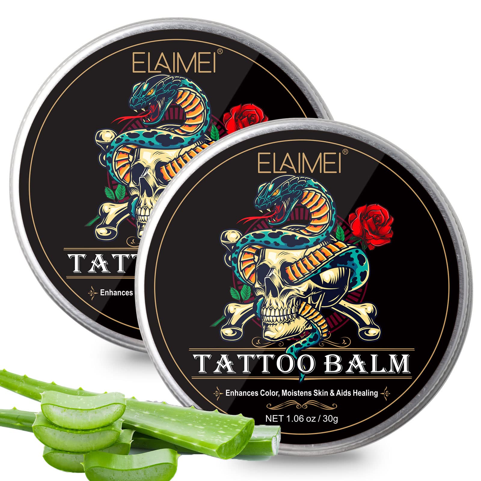 2Pack Tattoo Aftercare Butter Balm,2.12 oz,Tattoo Healing Enhance Cream,Old & New Tattoo Moisturizer Healing Brightener for Color Enhance,Natural Organic Tattoo Cream