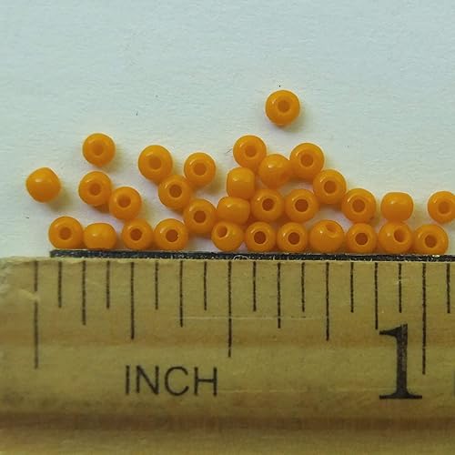 Miniatura 2 de Semilla Perlas 10/0 Checa Opaco Naranja Claro (una Madeja) Vidrio Preciosa