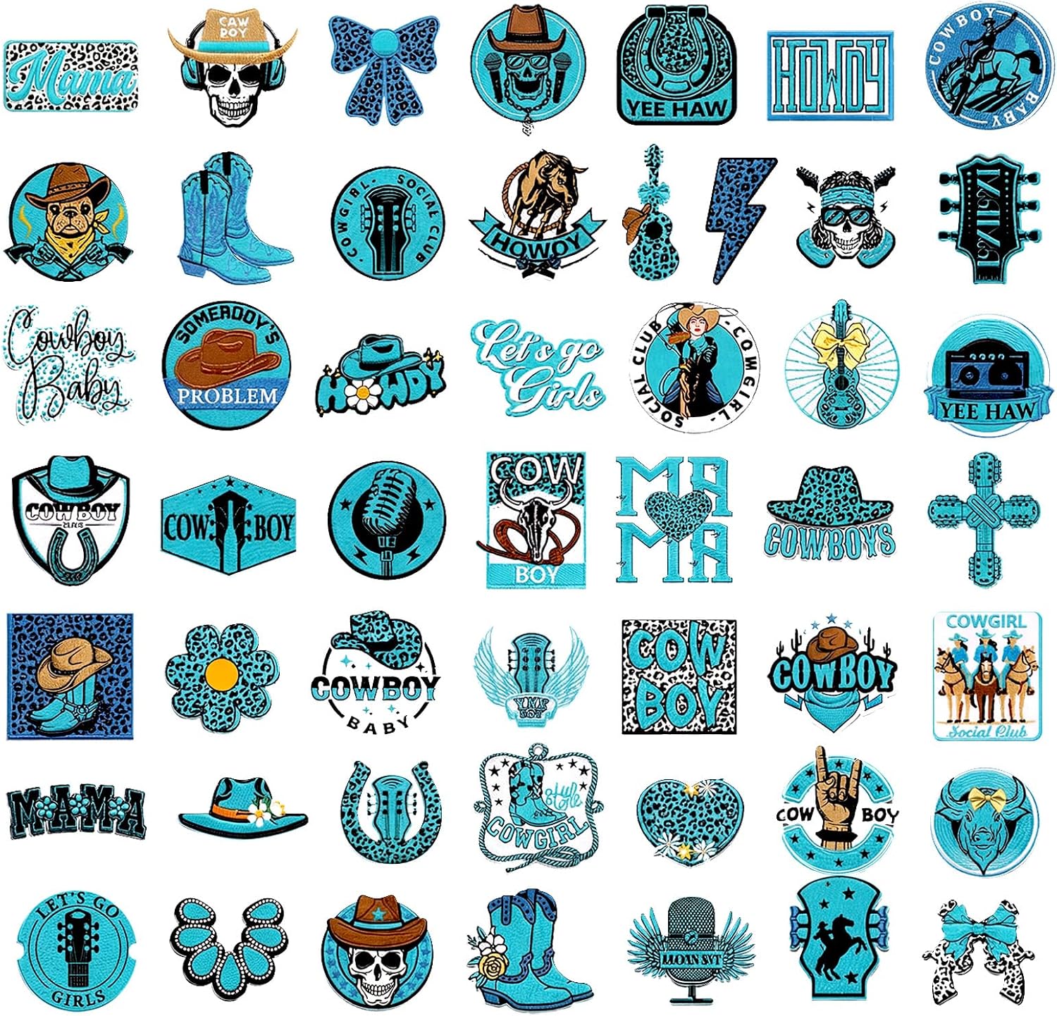Wavwavw 50 Pcs Black Girl Magic Iron on Patches Afro Girl Embroidered Applique Patches Set Cool Custom Queen Repair Sew on Patch for Clothes Hats Jeans Jackets Backpacks Dress DIY Craft Gift Bulk