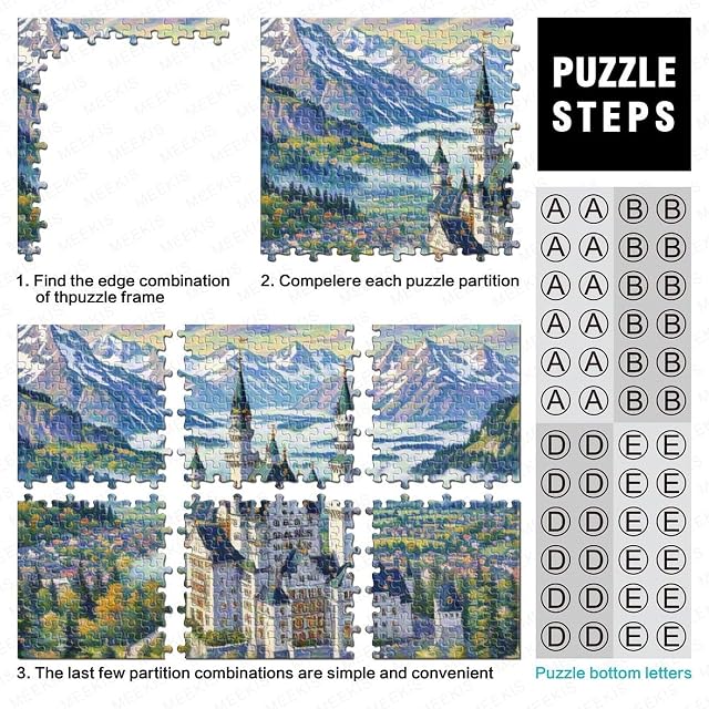 Foto 4 de 7 de Castillo Neuschwanstein 1000 Piezas Puzzle Arquitectura A Partir De 14 Años Desafiante Alta Definición…