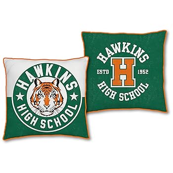 Character World Stranger Things Hawkins Tigers Team Official Square Cushion