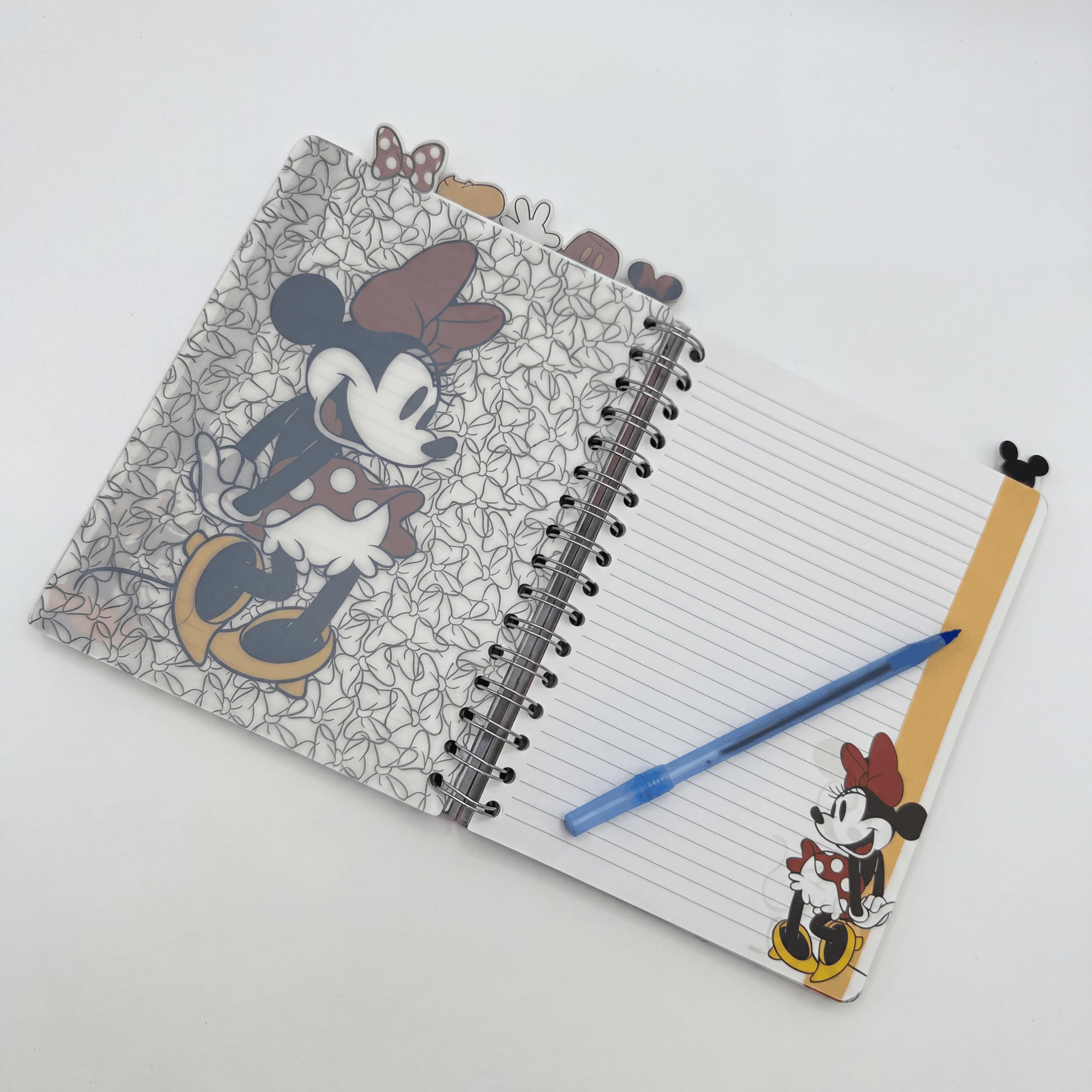 Innovative Designs Disney dziennik Myszki Minnie i Myszki Miki, spirala oprawiona, 144 strony w linie, 20 x 18 cm, czerwony