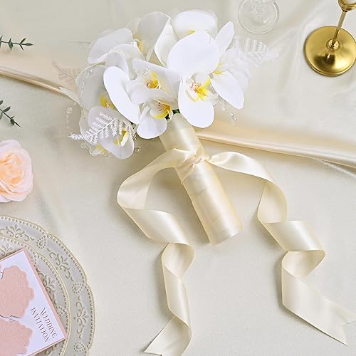 Miniatura 1171 de Cinta de satén verde esmeralda de doble cara de 1-1/2 pulgadas x 50 yardas, cinta de poliéster verde esmeralda para envolver regalos, muy adecuada