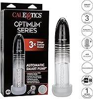 Vista 3 de CalExotics Optimum Series Bomba inteligente automática – Bomba de pene de mejora masculina con funda de silicona Stroker – Juguetes sexuales