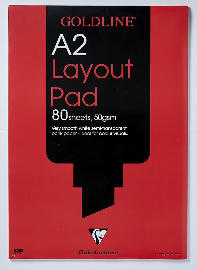 Clairefontaine Ref GPL1A2Z Goldline Layout Pad (Contains 80 Sheets