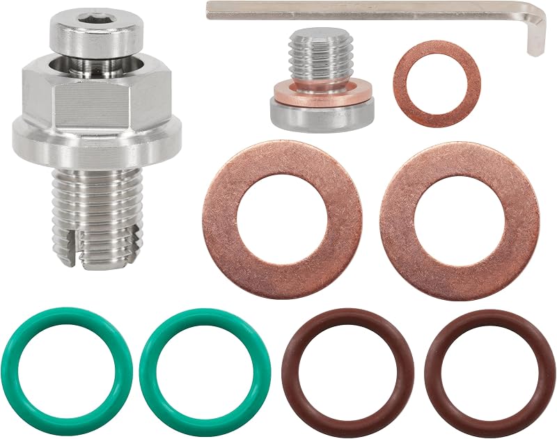 Kit de reparo de rosca do cárter com bujão de óleo piggyback autoperfurante Dsnaduo M12.1-1.25 x 15 mm – Conjunto