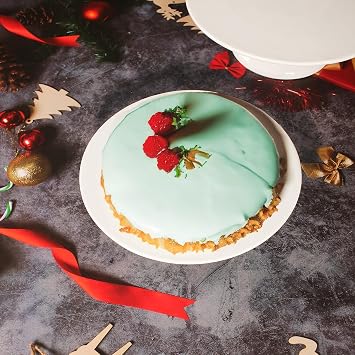 Porcelain Cake Stand, Round Dessert Stand, Cupcake Stand, food display rack, for Birthday Parties, Weddings, Baby Shower and Other entertainment Events, 25.5 CM