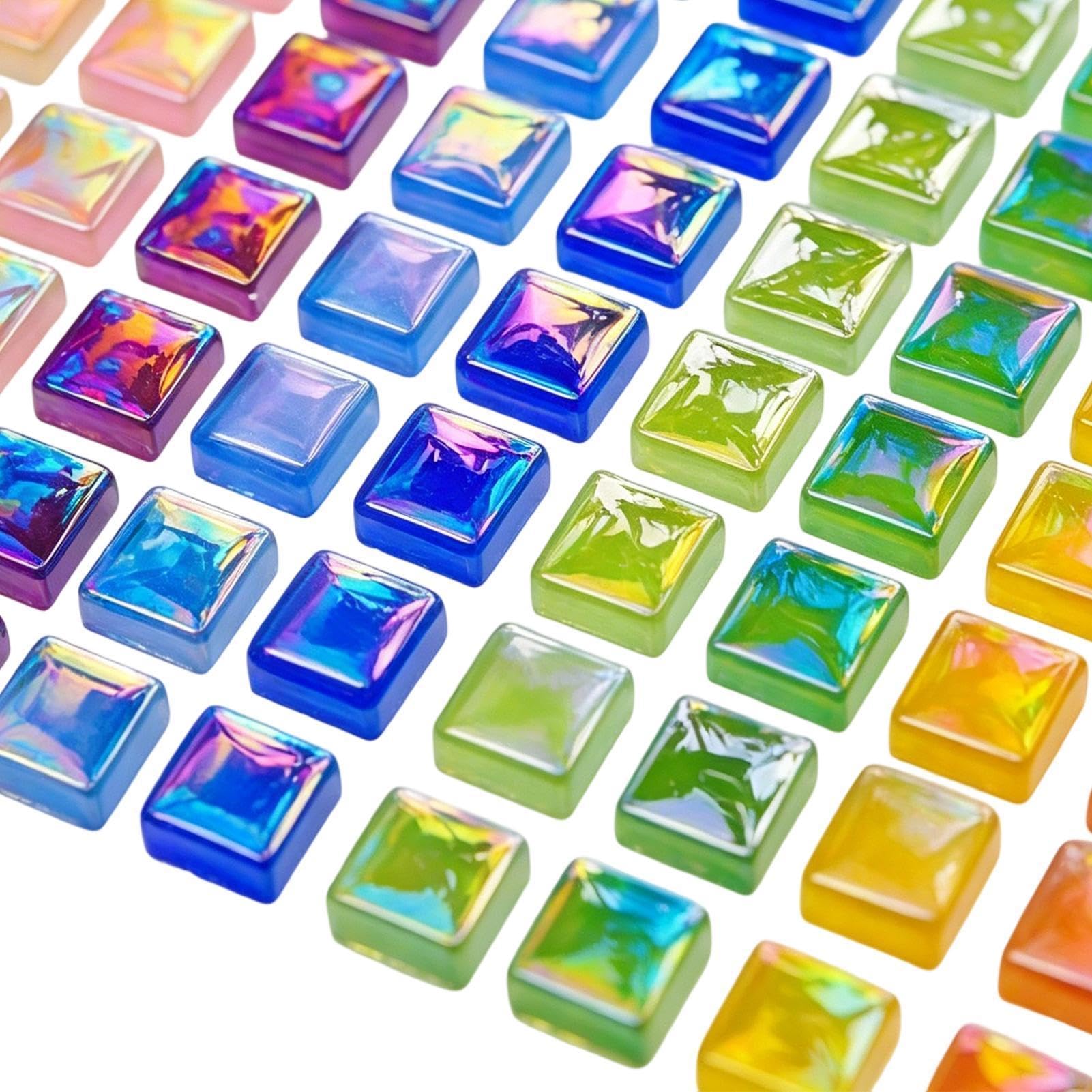Mattonelle di mosaico di vetro per artigianato, 1100 pezzi, colori