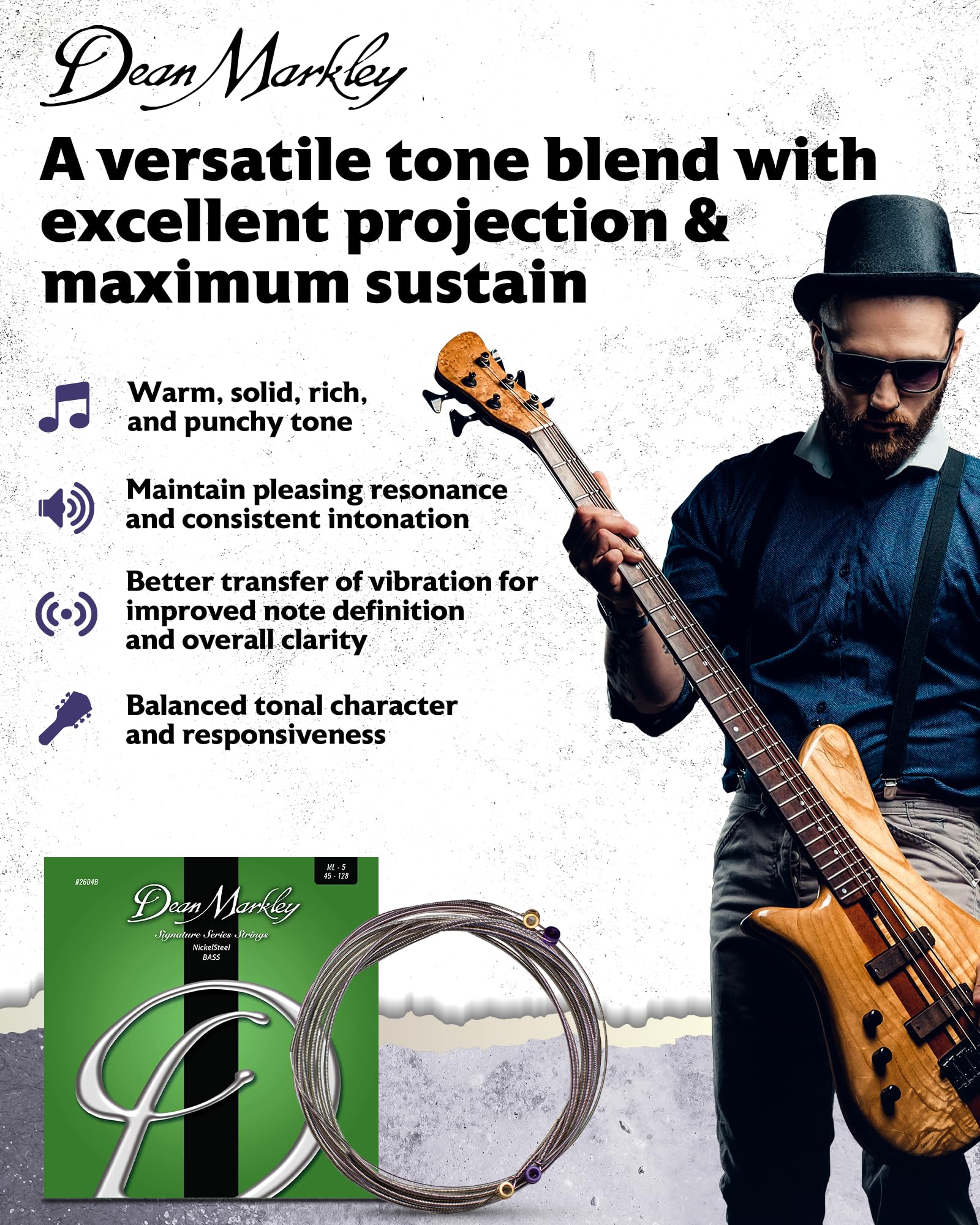 Amazon | Dean Markley 5弦ベース弦 ニッケル Nickel Steel Bass