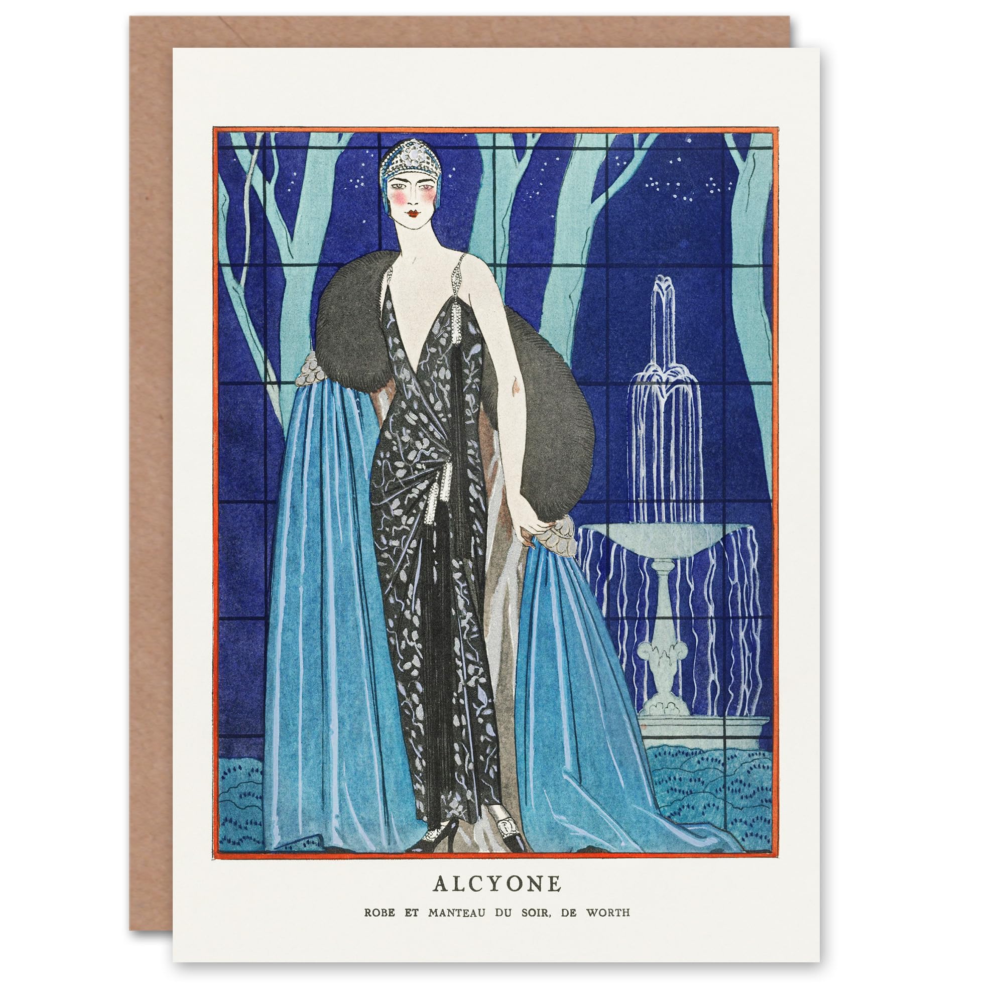 Artery8 George Barbier Art Card Alcyone Vintage Fashion Worth Advert