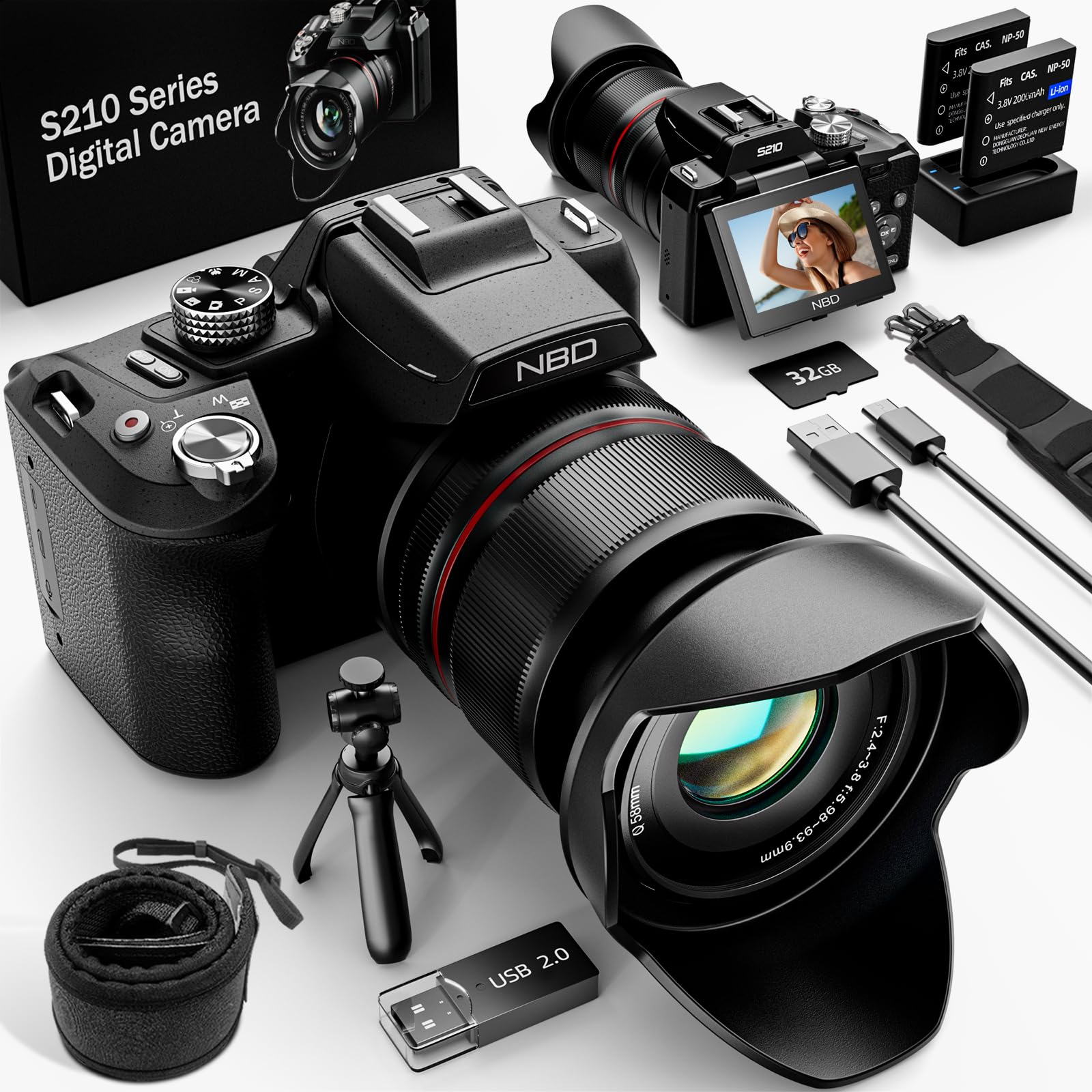 Amazon | NBD 8K 6400万画素 デジタル一眼レフカメラ【Wi-Fiとアプリ