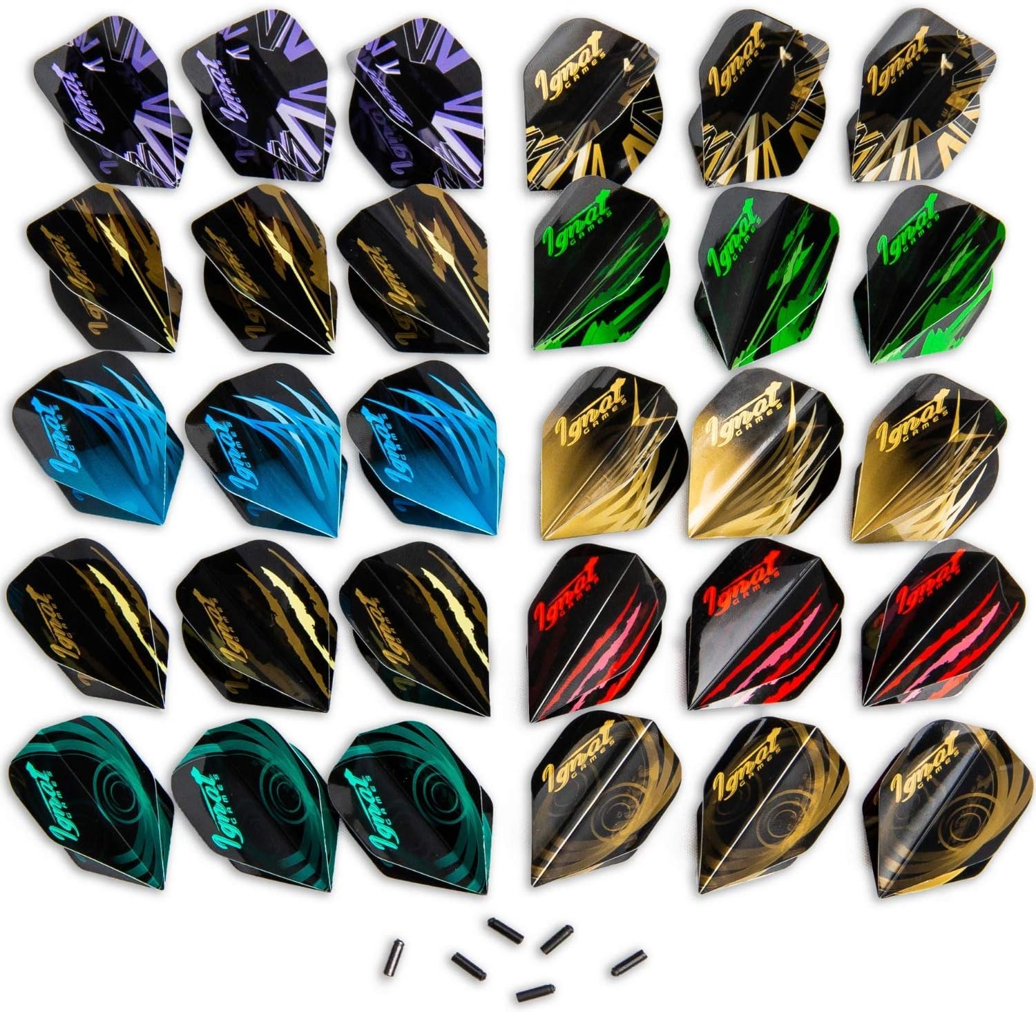 IgnatGames Dart Flights and Accessories - Sets of Different Shapes of Darts Flights and Flights Protectors - Darts Accessories Kit : Sports & Outdoors