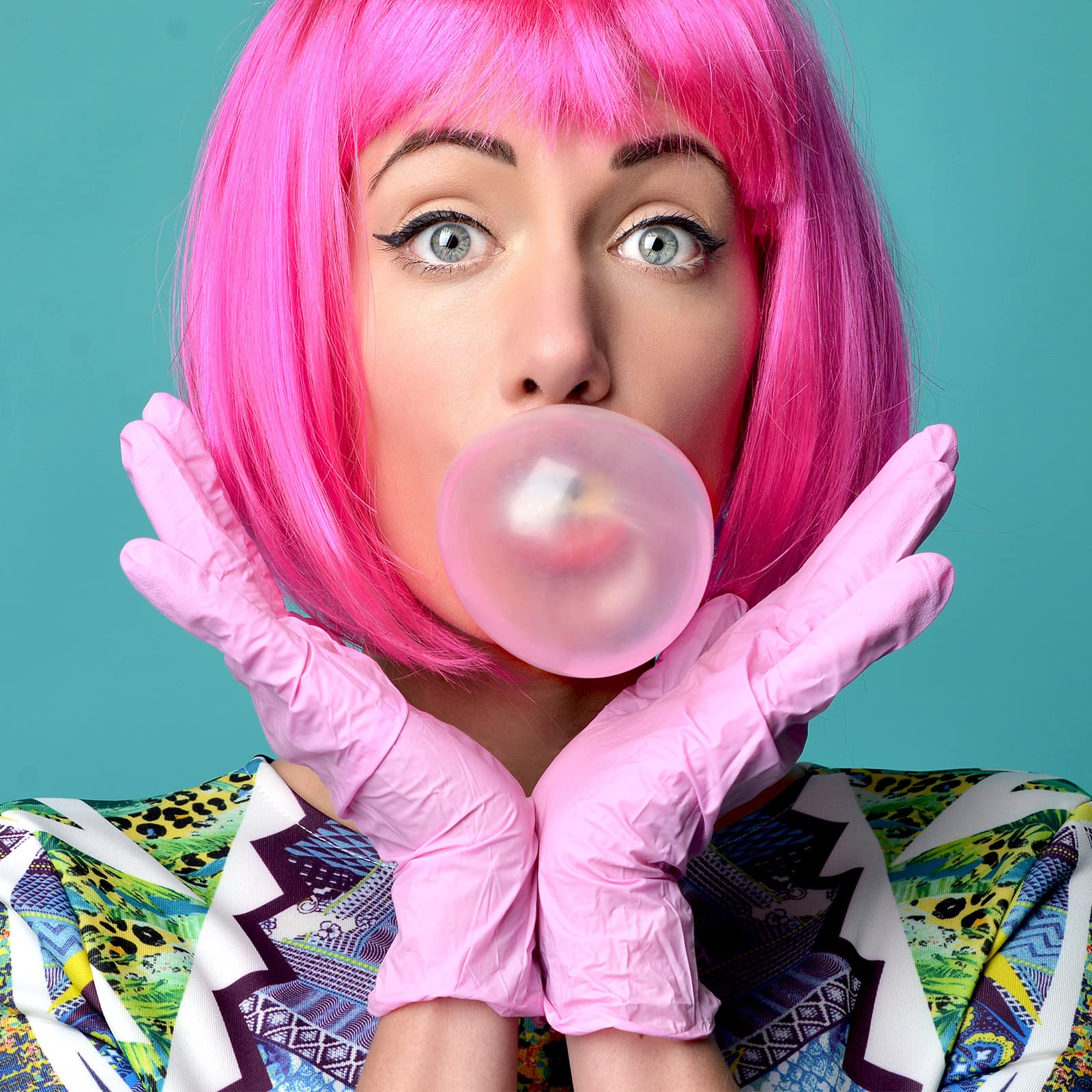 24 Pezzi Breve Bob Parrucche Occhiali da Sole Colorati Diritti Parti di Capelli Flip per Donne