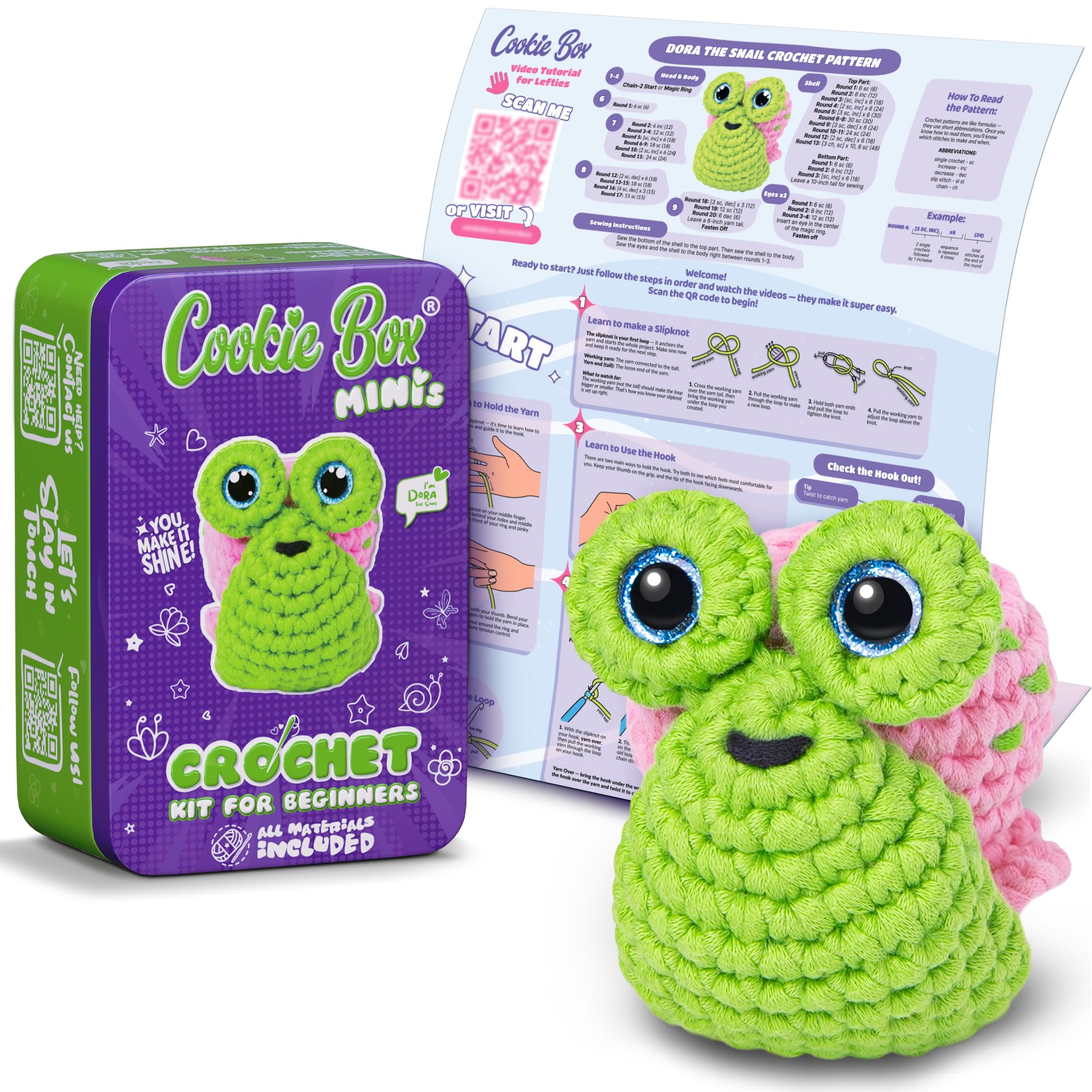 Amazon.com: Cookie Box MINIs Crochet Kit for Beginners – Gift Set