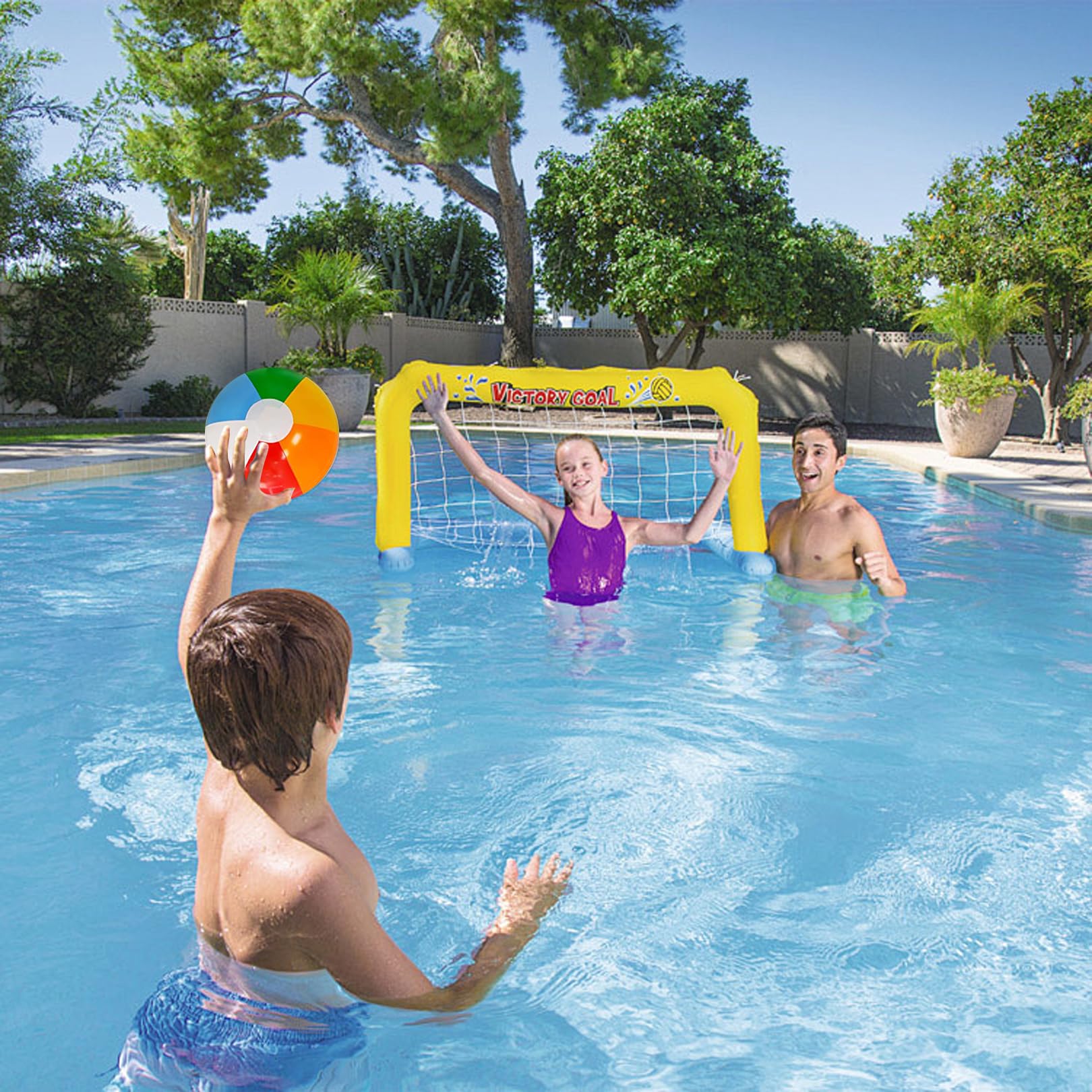 TPZORJX Lot De 2 Ballons Piscine Gonflables 40cm - Jouets D'Eau Et Plage Pour Enfants, Résistants Et Amusants