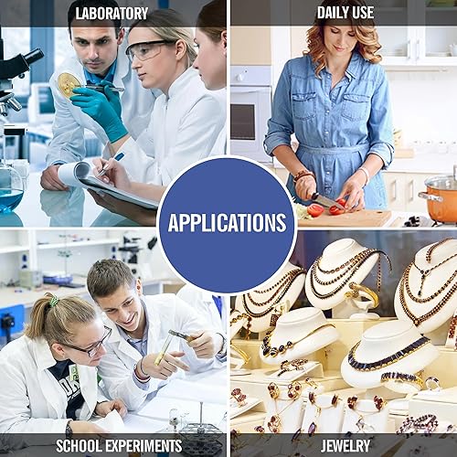 Miniatura 7 de Báscula de laboratorio 0.00 oz × 176.37 oz Balanza de precisión Balanza analítica Escala de laboratorio 0.00 oz Precisión Joyería Escala digital