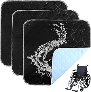 3 Stück Waschbare Inkontinenz Sitzauflage, Waschbare wasserdichte Unterlagen, Inkontinenzunterlage 50x50cm, Wiederverwendbare, Hochabsorbierende, Hautfreundlich, für Sessel, Liegestühle, Autositze
