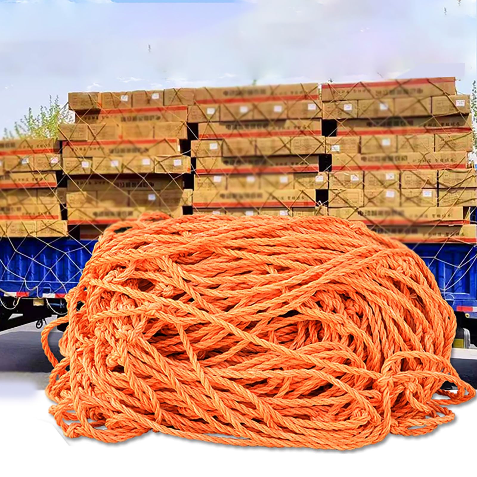 Red Maletero Remolque Seguridad 1 2 3 4 5 6 8 M De Ancho Cubierta De Red De Nylon Anti-UV Para Camioneta Remolque, Red De Seguridad De Carga Para Techo De Garaje Con Orificios Grandes De 15 CM(13x40FT