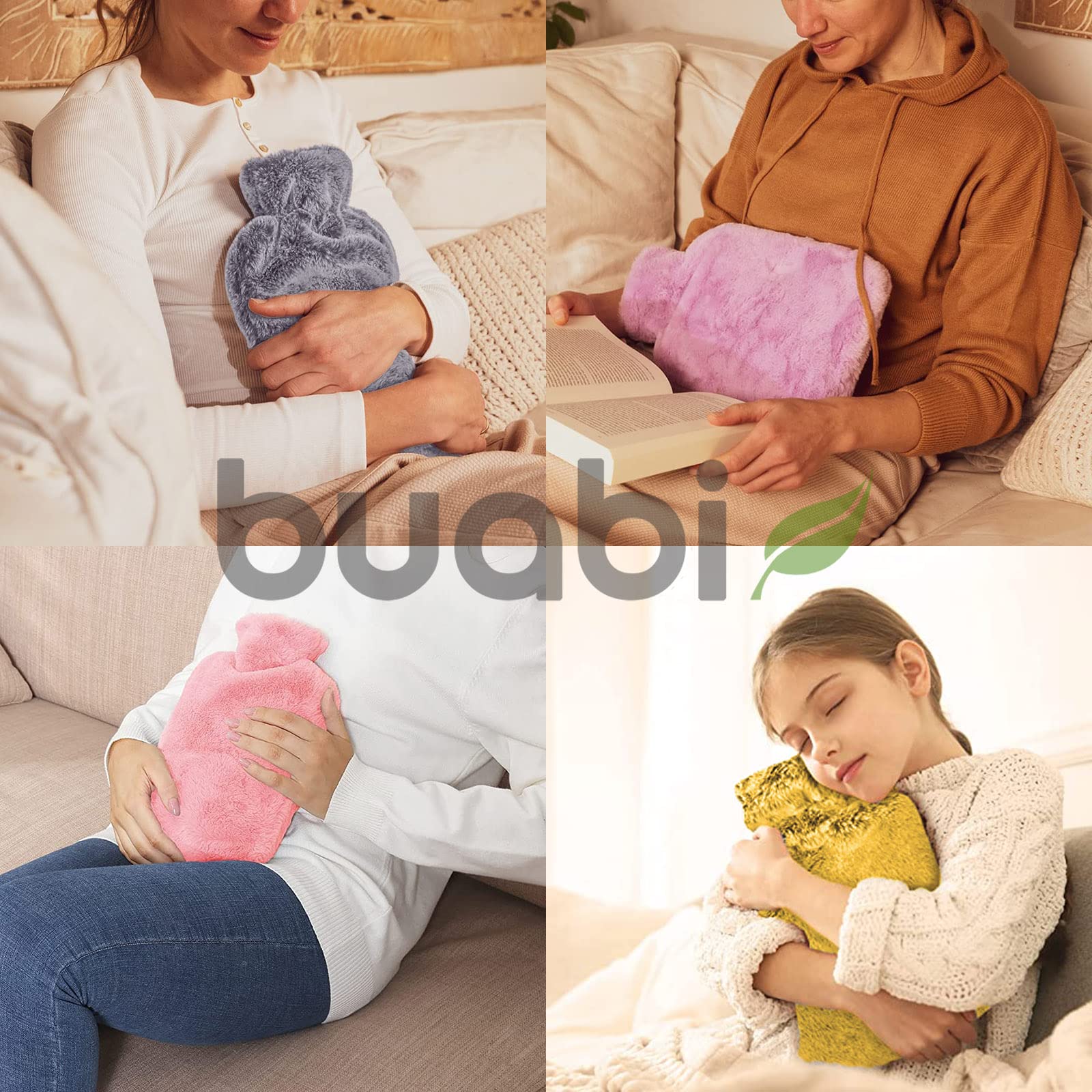 Borsa Termica a Semi per Microonde. Copertura in Peluche Rimovibile e Profumata alla Lavanda - Cuscino termico Riscaldante Lavabile per Dolore o Riscaldare il Letto (grigio)