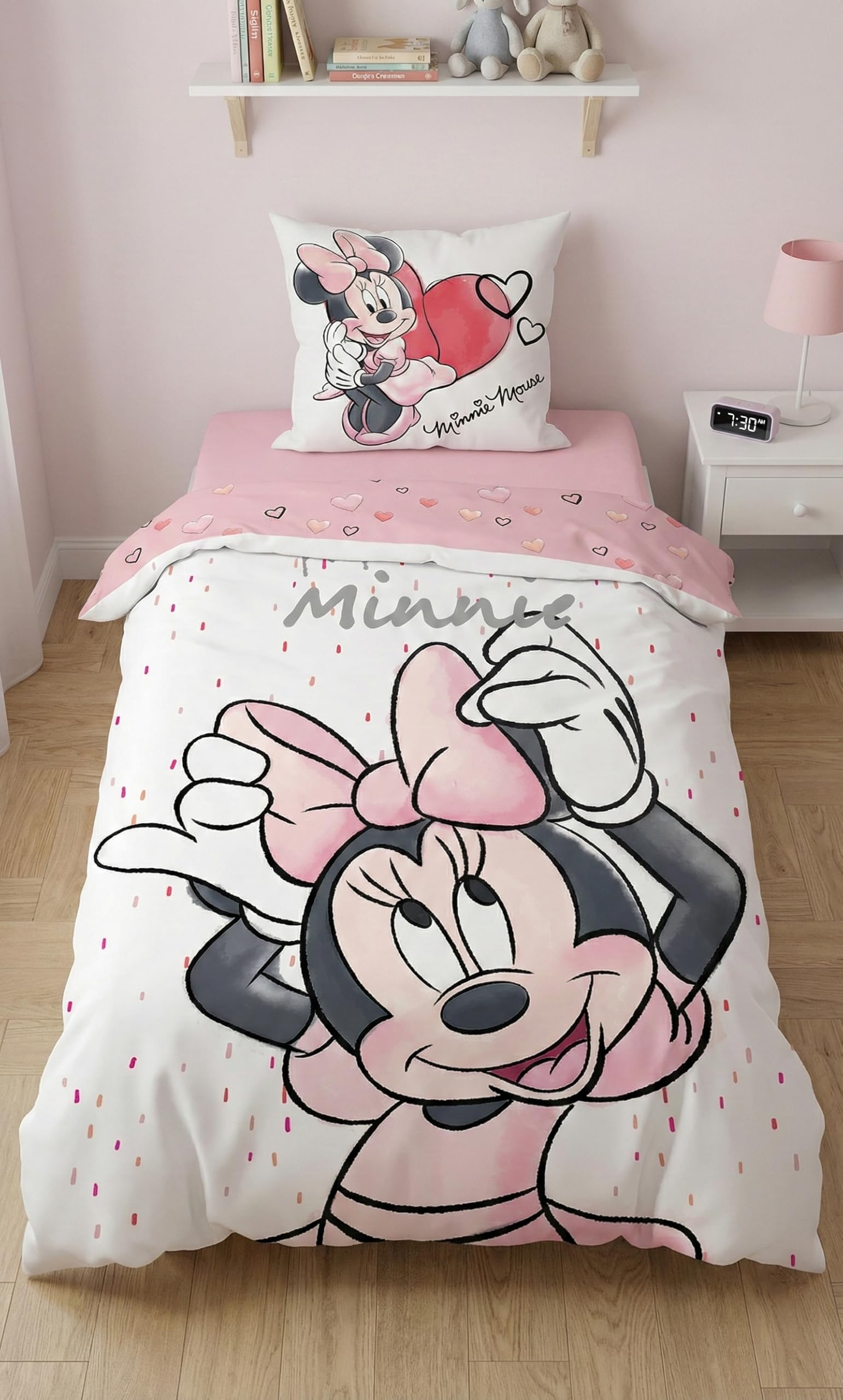 Parure de lit Minnie en coton hypoallergenique pour stopper la transpiration nocturne