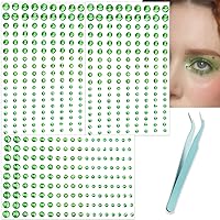 Vista 15 de NOOEPC Gemas faciales para el cabello, joyas autoadhesivas para la cara, joyas de ojos, diamantes de imitación para la cara, gemas para el rostro