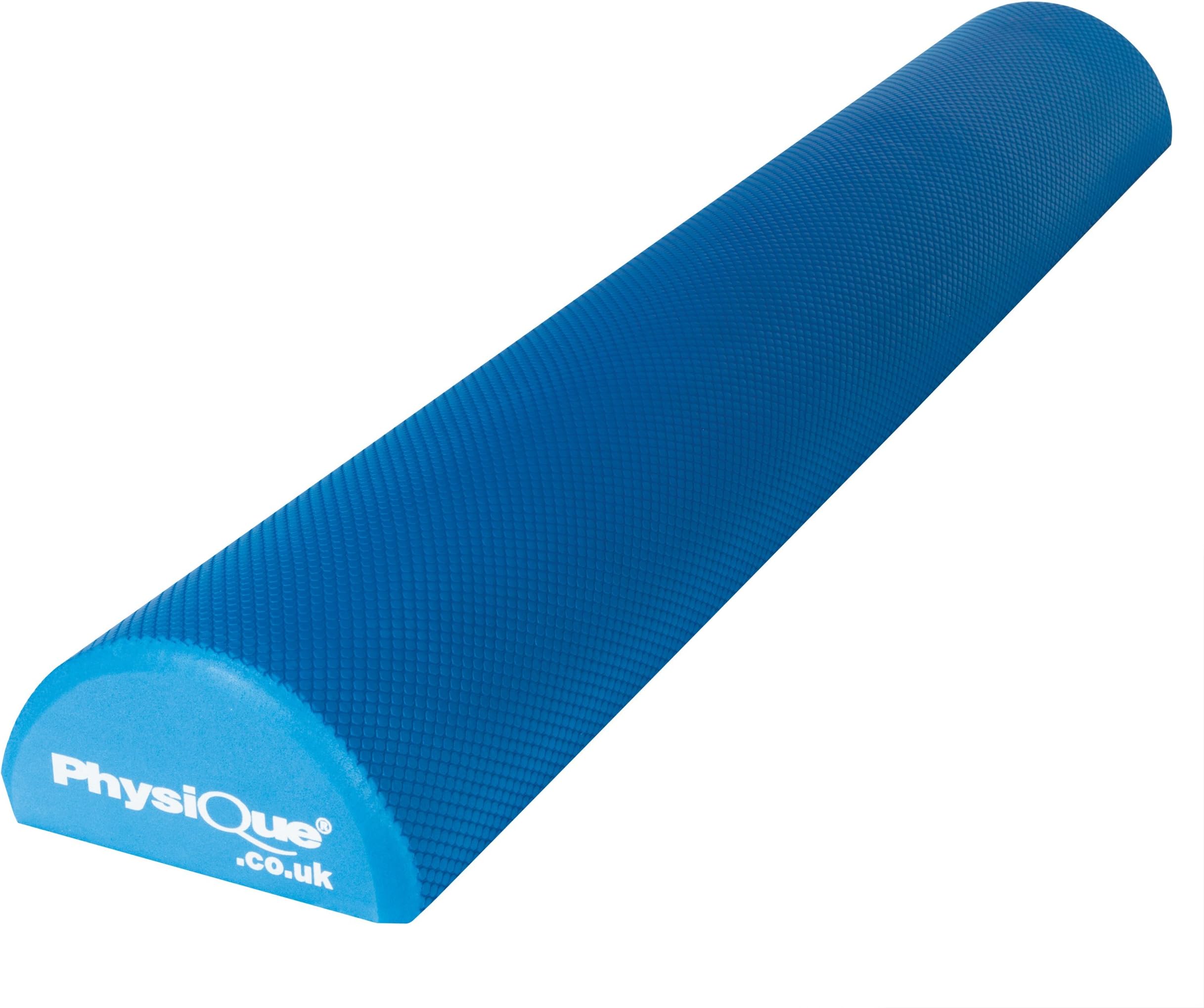 Physique Pro Foam Roller Blue Half Round (90cm x 15cm x 7.5cm) - Back, Leg and Body Deep Tissue Muscle Massage - Gym and Exercise Roller for Trigger Point Self Massage and Muscle Tension Relief