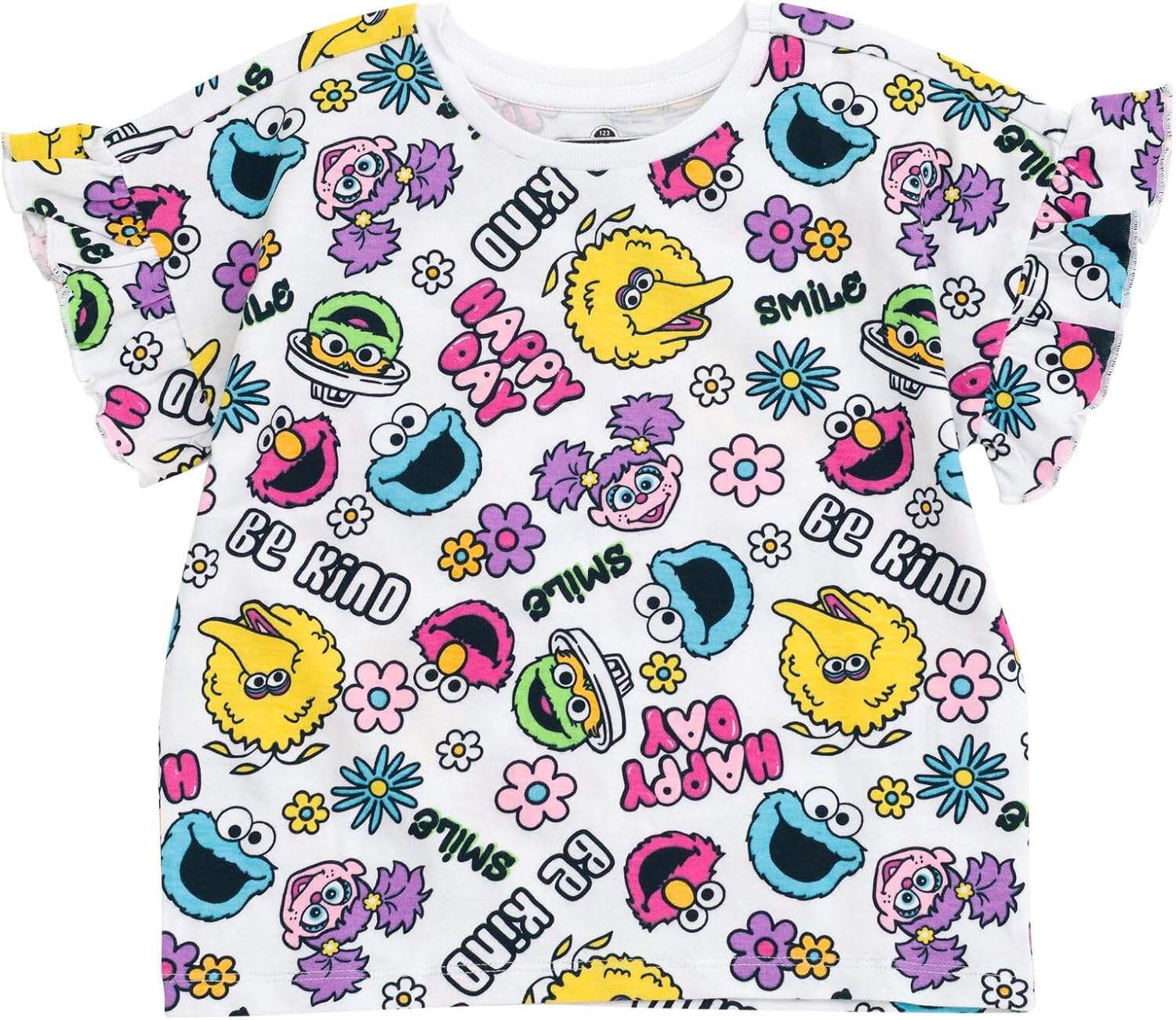 Sesame Street Girls' 2-Piece T-Shirt and Shorts Set for Baby & Kids