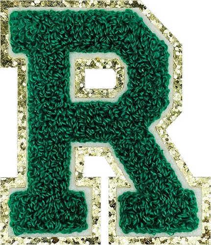 Miniatura 43 de Jongdari Letras termo-adhesivas para ropa, parche de letras de felpilla con brillantina del alfabeto, apliques para coser con adhesivo planchado, 8