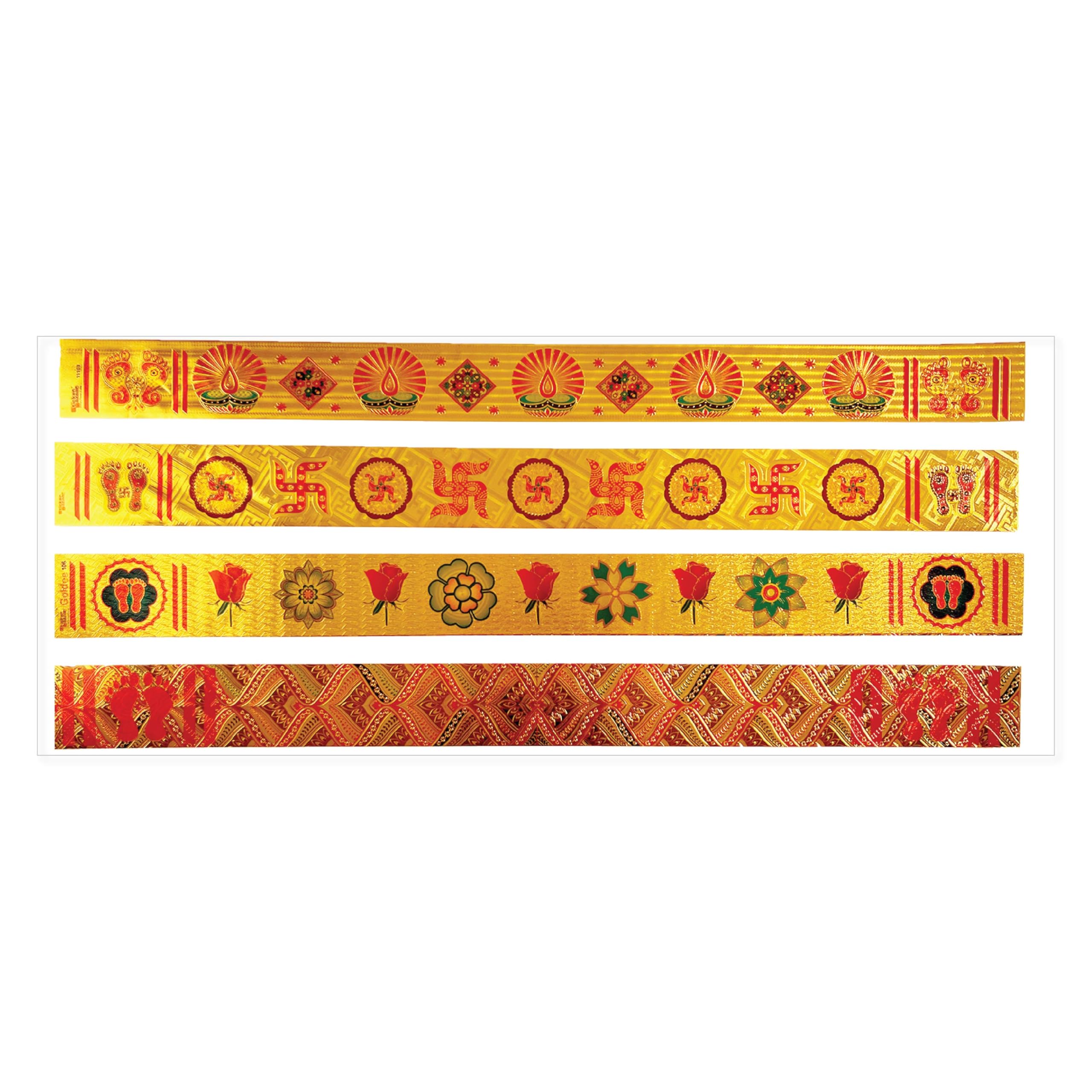 See full amazon price history chart for STICKER BAZAAR Golden Umra Patti Kolam Tile Sticker, Pack of 4, 29.5" / 75cm Length, Gold Metallic PVC, Waterproof, Self Adhesive and Durable Ideal for Temple/Home Entrance | Combo 7 STICKER BAZAAR Golden Umra Patti Kolam Tile Sticker, Pack of 4, 29.5" / 75cm Length, Gold Metallic PVC, Waterproof, Self Adhesive and Durable Ideal for Temple/Home Entrance | Combo 7 (B0DB68N6SG) Amazon Price History, Amazon Price Tracker