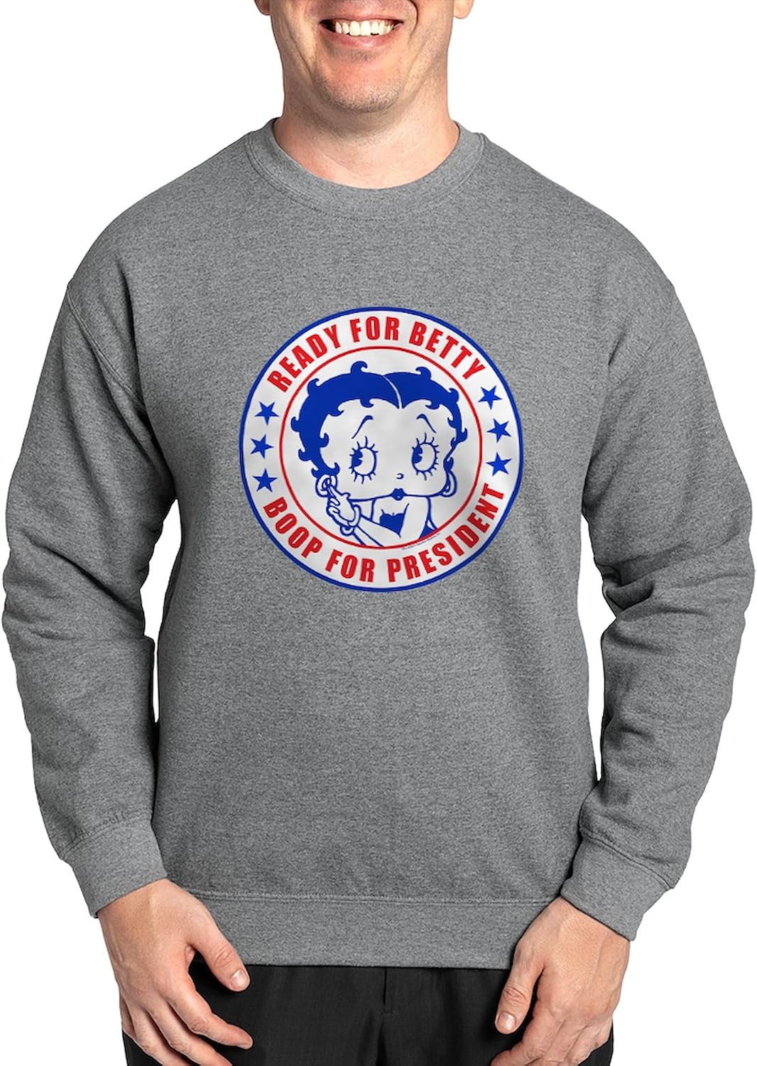 CafePress Betty Boop Ready for Betty Classic Crew Neck Light Sweatshirt