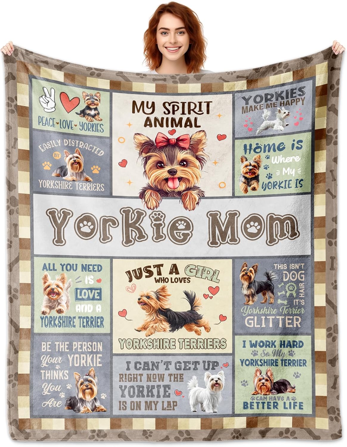 Shih Tzu Gifts for Women Girl, Shih Tzu Blanket 60''x50'', ShihTzus Gifts for Lovers Mom, Gift for ShihTzus Dog Owners Lovers Woman Decorations for Christmas Mothers Day Birthday, Dog Mom Gift