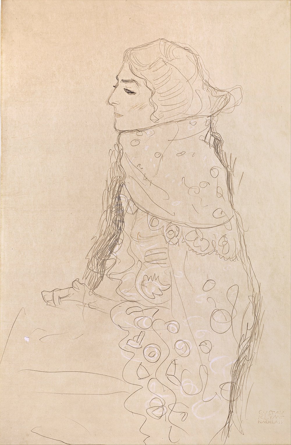 Gustav Klimt Seated Woman grand format en impression d'art mate archivage pour salon