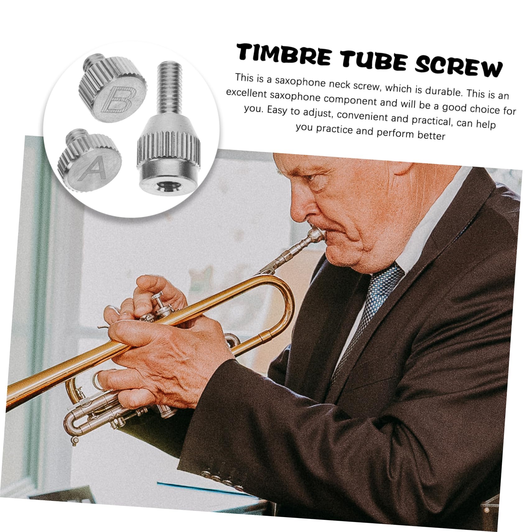 TOYANDONA 3juegos Tornillo Para Cuello De Saxofón Profesional Accesorios De Reparación De Instrumentos Mejora El Timbre Calidad Del Sonido Compatible Saxofones y Tenor