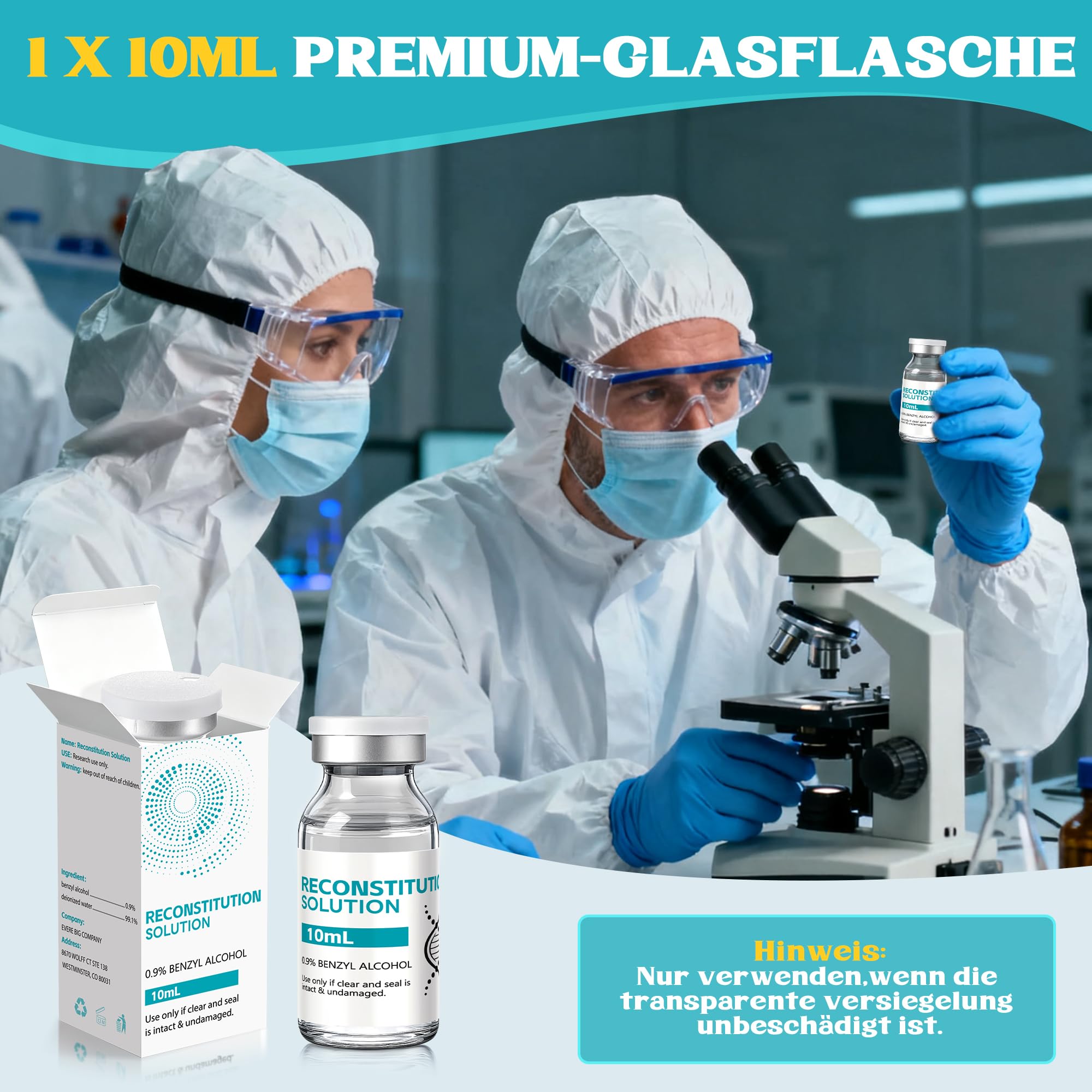 1 PCS X 10 ML Verschlossene Flasche, Verschlossene Glasflasche, Einzeln Verpackt