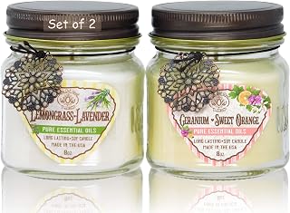Jar Candle (2, Lemongrass Lavender + Geranium Sweet Orange)