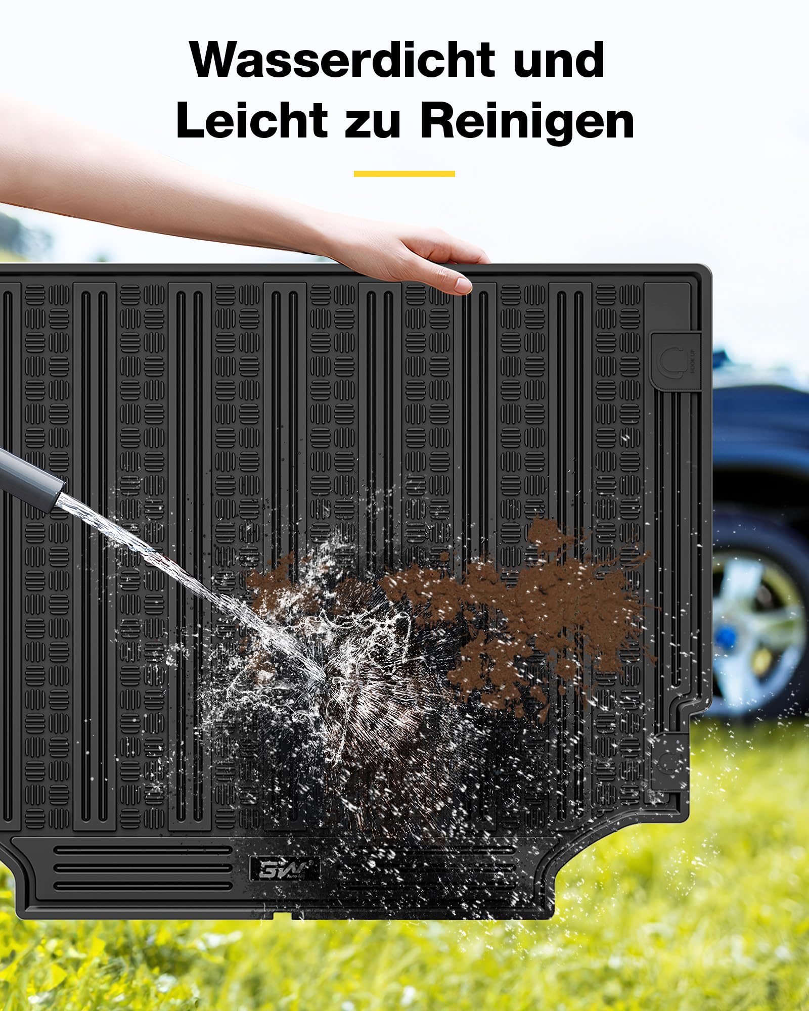 3W Kofferraumwanne für Land Rover Defender 110 5 Sitze L663 2020-2026 | Nicht für MHEV & PHEV | TPE Thorex™ Allwetter | 3D Maßgeschneiderte Passform | Hundefreundlich Auto Zubehör | Wasserdicht