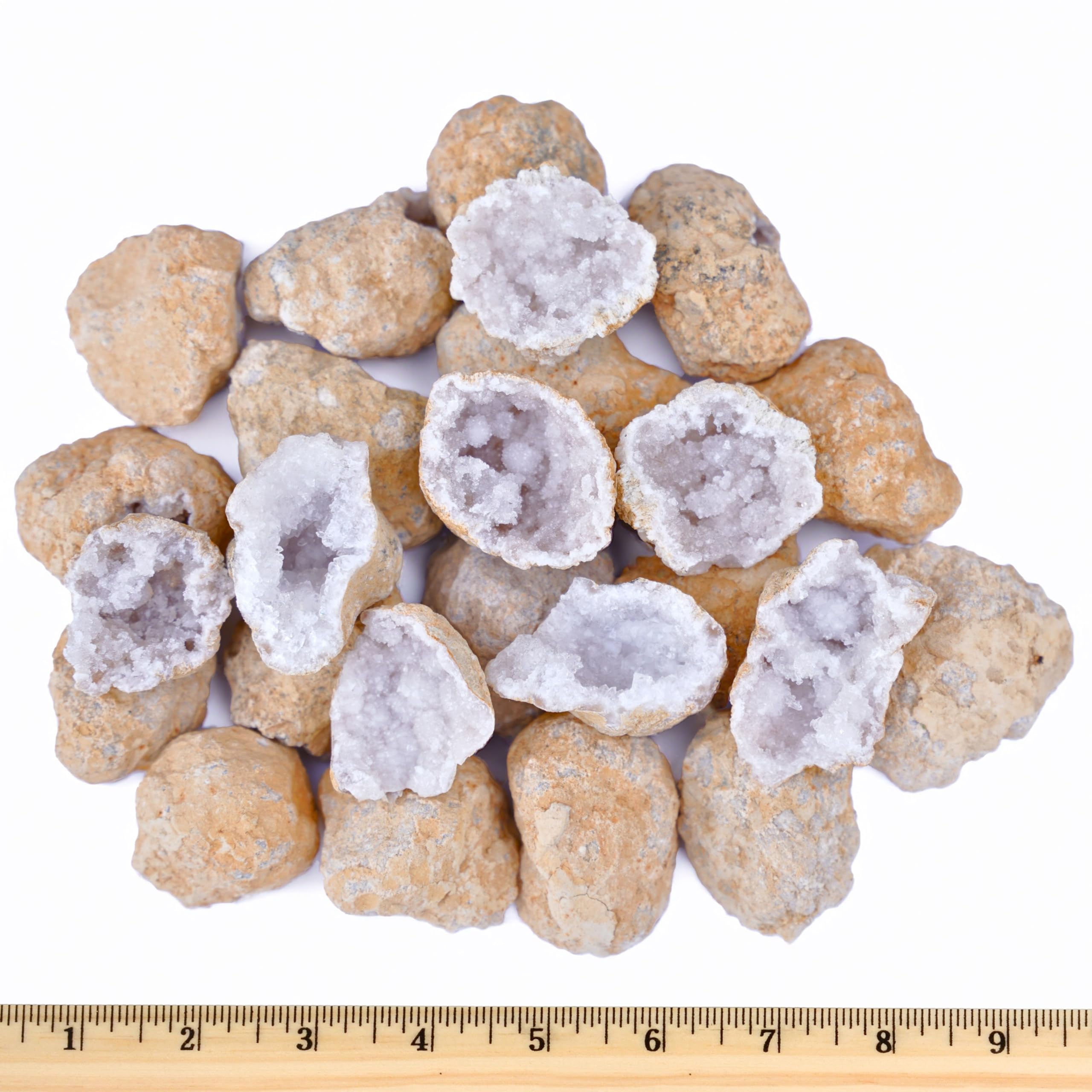 Break Your Own Geodes Kit for Kids – 20 Natural Crystal Geodes (1.5–2.5”) with Magnifying Glass & Learning Guide – Fun STEM Science Rock Kit for Kids Ages 6–12 – Gift-Ready Educational Set