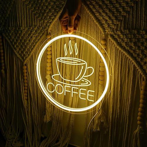 Miniatura 8 de BIOWAY - Letrero de neón de café para bar, decoración de estación de café, letrero de neón para bar, cerveza, pub, tienda, letrero de barra con