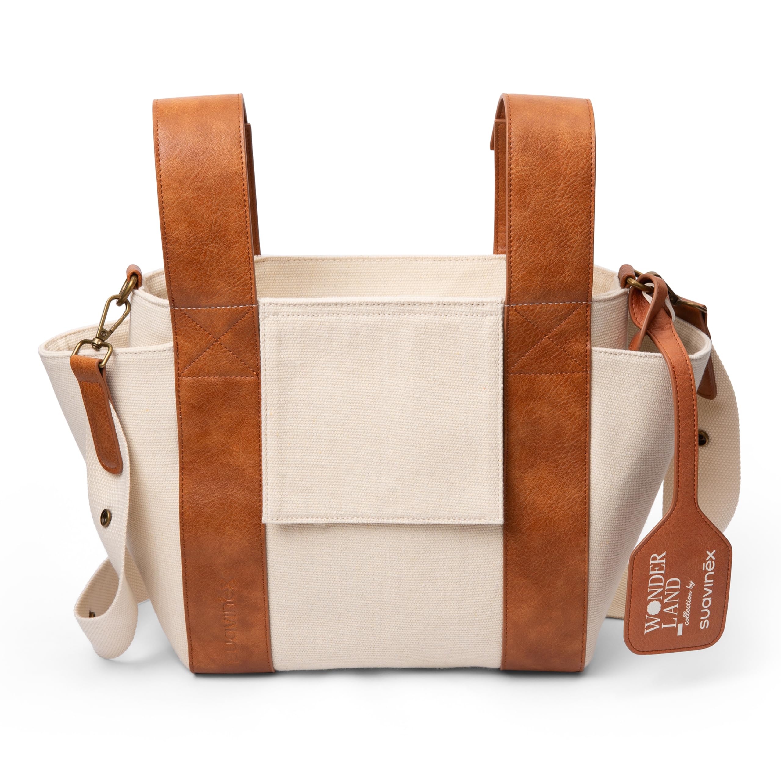 Suavinex, Bolso Maternidad, Bolso Organizador para el Carrito del Bebé tipo Panera, Con Asas Ajustables al Carrito, Cierre de Cremallera, Compacto y de Gran Capacidad, con Bolsillos Interiores